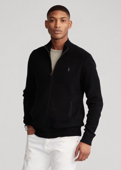 Polo Ralph Lauren Merino Wool Full-Zip Striktrøje Herre Danmark (SHKML6590)